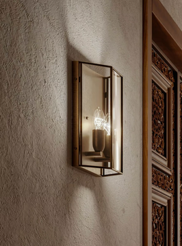 RILEGATO 411.00.80 - Brass and glass wall light by Il Fanale - view 3